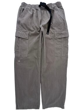 Converse Cargo Pants Men's Medium Beige Black Cotton Elastic Waist Excellent